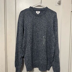 Mode of One Men's Regular-Fit Marled-Knit Crewneck Sweater in Blue Asphalt